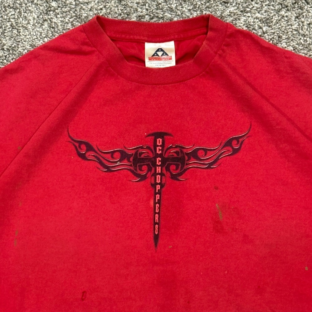 Vintage‎ Orange County Choppers DISTRESSED T-Shirt Mens 2XL AAA Biker Y2K WCC
